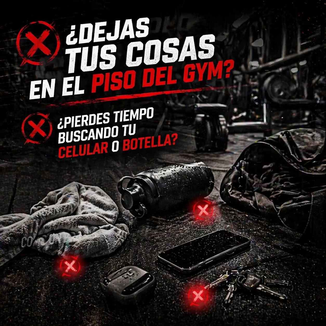 ¿Cansado del desorden en el gym? Ya no mas eso con el Bolso Magnetico