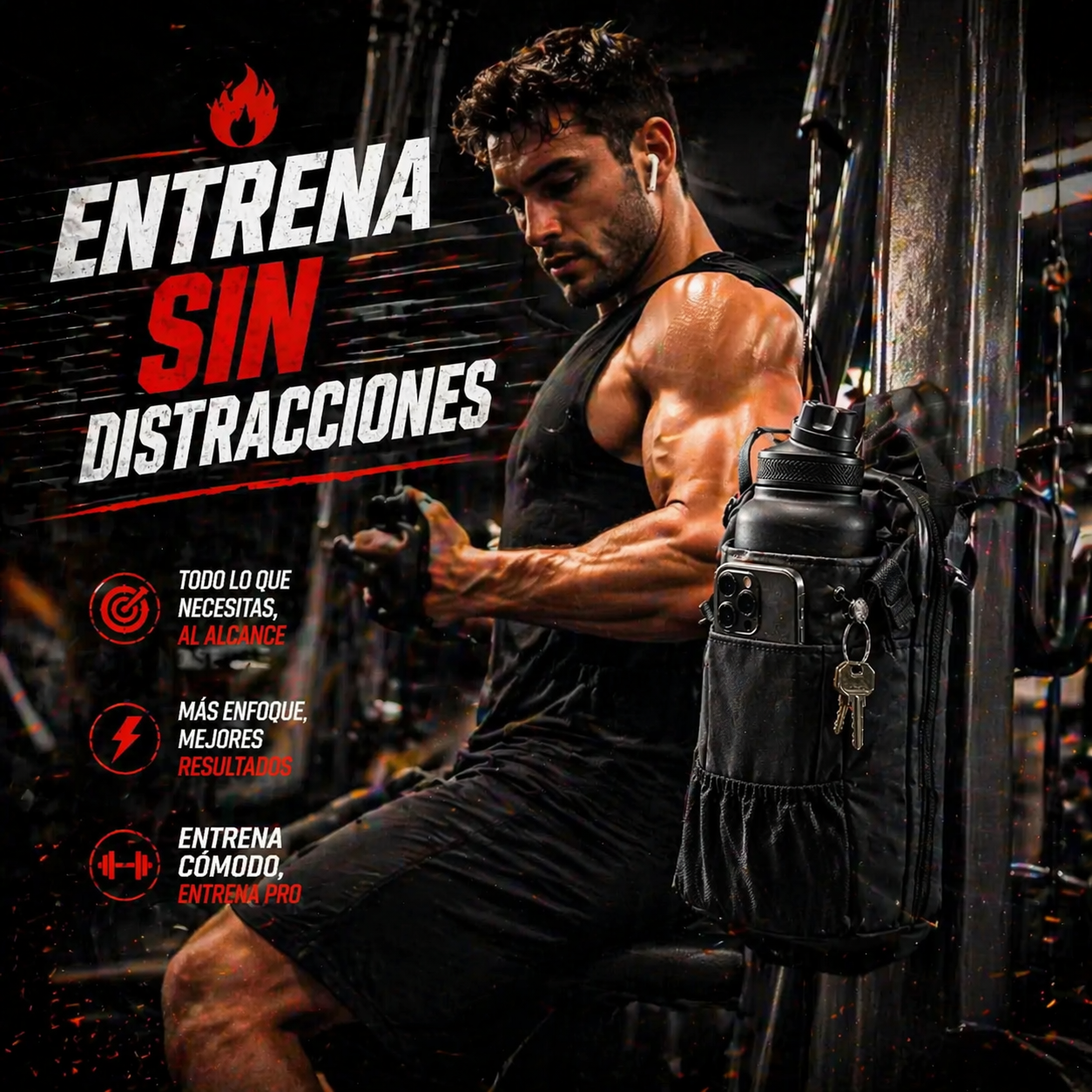 ¿Cansado del desorden en el gym? Ya no mas eso con el Bolso Magnetico
