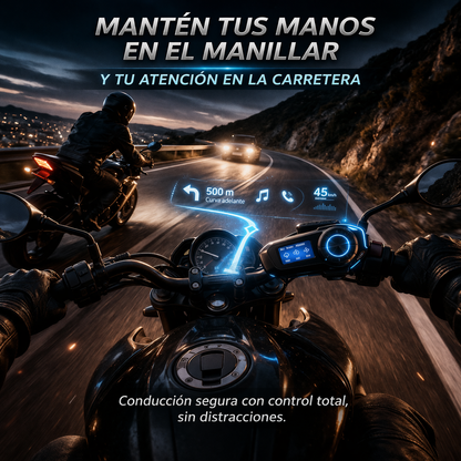 Deja de usar el celular mientras manejas y conduce con total seguridad - Intercomunicador Moto Para Casco Fm Bluetooth Q-58 Max