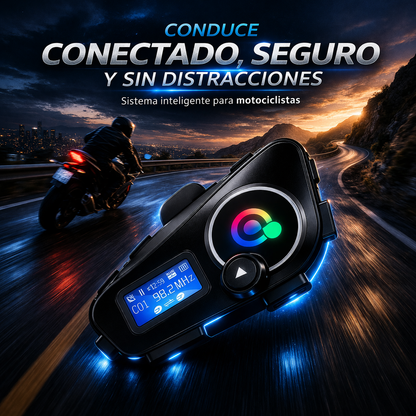 Deja de usar el celular mientras manejas y conduce con total seguridad - Intercomunicador Moto Para Casco Fm Bluetooth Q-58 Max