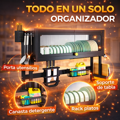 Organizador de Platos con Gabinete - Escurridor de cocina