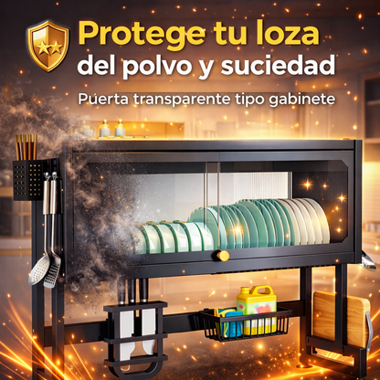 Organizador de Platos con Gabinete - Escurridor de cocina