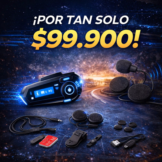 Deja de usar el celular mientras manejas y conduce con total seguridad - Intercomunicador Moto Para Casco Fm Bluetooth Q-58 Max