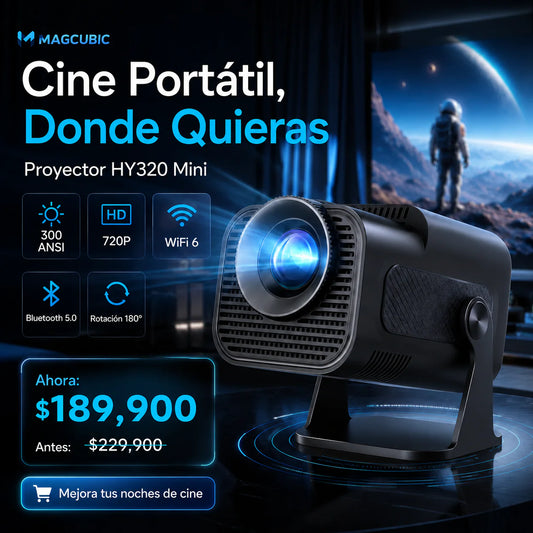 Convierte cualquier pared en tu propio cine gigante- Hy 320 Mini