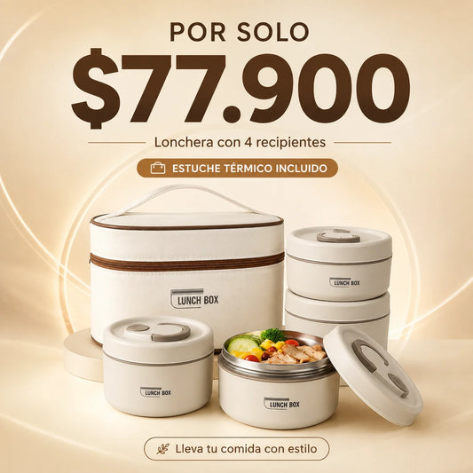 LONCHERA CON RECIPIENTES